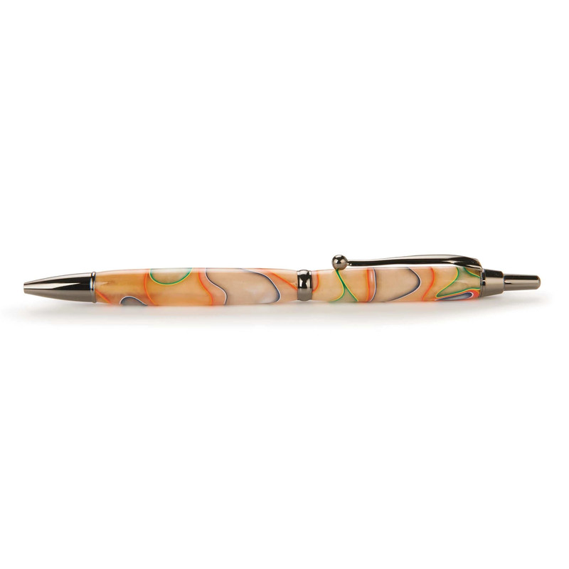 7 mm Slim Style Schmidt Click Mechanism Ballpoint Pen Kit - Finish:Gunmetal